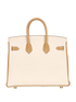 Birkin 25 In Togo Leather Craie And Biscuit, back view